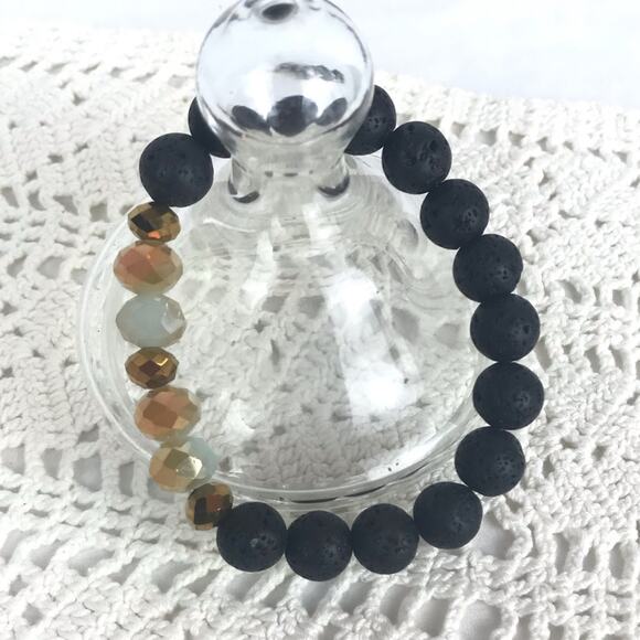 Hand Crafted Jewelry - Lava Bead Diffuser Bracelet Aromatherapy Healing
